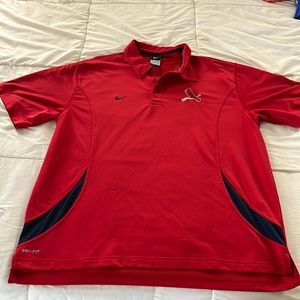 St. Louis Cardinals Nike dri fit performance golf polo